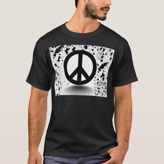 Peacesignの（ばちゃばちゃ）跳ねる Tシャツ (正面)