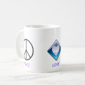 peacesign、j0442151、j0427655の平和、愛、CAT… コーヒーマグカップ (正面左)