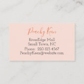 Peachデザイン標準、3.5インチx 2.0インチ名刺 名刺 (裏面)