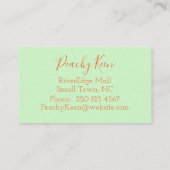 Peachデザイン標準、3.5インチx 2.0インチ名刺 名刺 (裏面)