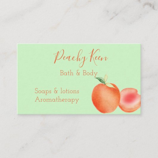 Peachデザイン標準、3.5インチx 2.0インチ名刺 名刺 (正面)