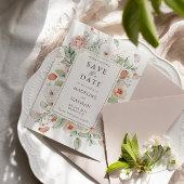 Peach モダンエレガントフローラ保存日 セーブザデート