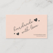 Peach モダン Script QRコード、ありがとう 名刺 (正面)