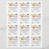 Peach 3x4スモールスクエアサンプルインサート (正面)