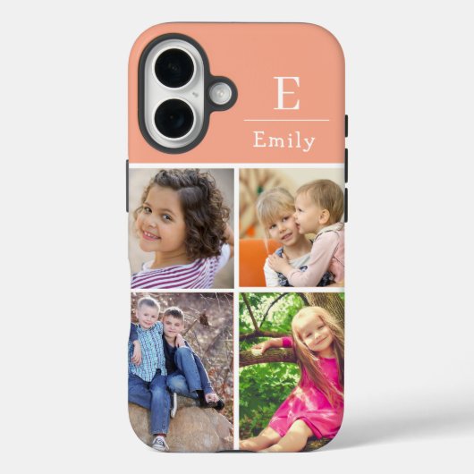 Peach 4 photo Name and Initial  Case-Mate iPhoneケース (裏面)