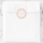 Peach and Beige Fancy Floral Baptism Envelope Seal ラウンドシール (バッグ)