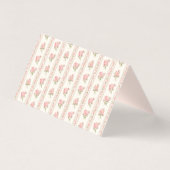 Peach and Beige Fancy Floral PlaceCard Table Decor (裏面)