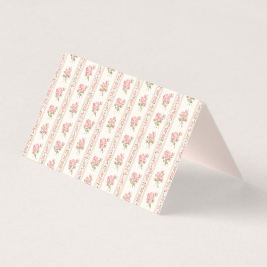 Peach and Beige Fancy Floral PlaceCard Table Decor (裏面)