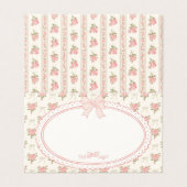 Peach and Beige Fancy Floral PlaceCard Table Decor (外部フラット)