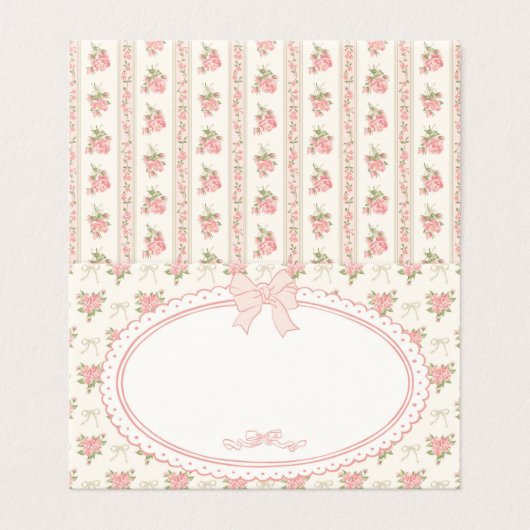Peach and Beige Fancy Floral PlaceCard Table Decor (外部フラット)