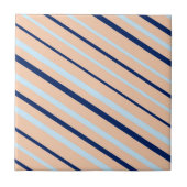 Peach and Blue Diagonal Striped タイル (正面)