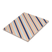 Peach and Blue Diagonal Striped タイル (側面)