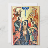 Peach and Gold Orthodox Baptism 招待状 (裏面)