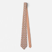Peach and Lilac Shapes Color Pencil Neck Tie ネクタイ (正面)
