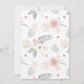 Peach and Sage Watercolor Flowers Bridal Shower 招待状 (裏面)