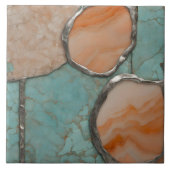 Peach and Silver stone texture タイル (正面)
