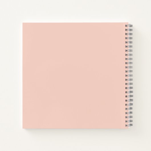 Peach and white personalized prayer journal  ノートブック (裏面)
