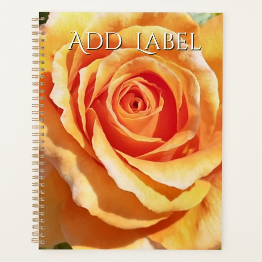 Peach Apricot Rose Planner for teaching wedding プランナー手帳 (正面)