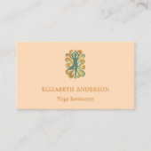 Peach apricot Yoga pose Instructor 名刺 (正面)