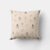 Peach Ballerina and Flowers クッション (裏面)