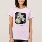 Peach Bearded Iris Flower Personalized Tシャツ (正面)