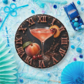 Peach Bellini Cocktail Bar Decor ペーパープレート (パーティー)