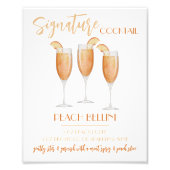 Peach Bellini Signature Cocktail Recipe フォトプリント (正面)