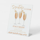 Peach Bellini Signature Cocktail Recipe 台座サイン (正面)