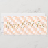 Peach Birthday Driving Lessons Gift Voucher Card 招待状 (裏面)