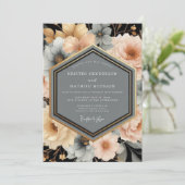 Peach Blossom Botanical Romance Wedding 招待状 (スタンド正面)