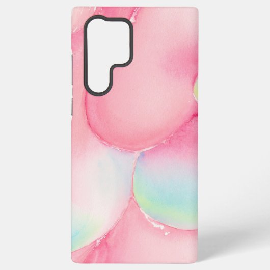 Peach Blossom - Ethereal Watercolor Art Phone Case Samsung Galaxyケース (裏面)