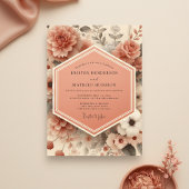 Peach Blossom Romance Wedding 招待状