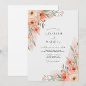 Peach Blossom Romance Wedding 招待状 (正面/裏面)