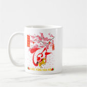 Peach Blossom Vietnamese Lunar New Year Horse 2026 コーヒーマグカップ (左)