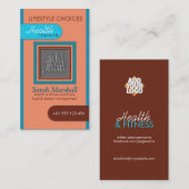 Peach & Blue写真の名刺を追加 名刺 (正面/裏面)