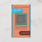 Peach & Blue写真の名刺を追加 名刺 (正面)