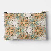 Peach Blue Botanical Seamless Pattern アクセサリーポーチ (裏面)