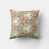 Peach Blue Botanical Seamless Pattern クッション (裏面)