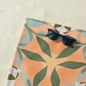 Peach Blue Botanical Seamless Pattern ビーチタオル (インサイチュ)