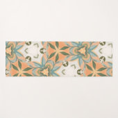 Peach Blue Botanical Seamless Pattern ヨガマット (正面(横))