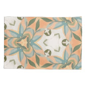 Peach Blue Botanical Seamless Pattern 枕カバー (裏面)