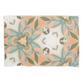 Peach Blue Botanical Seamless Pattern 枕カバー (正面)