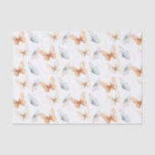 Peach Blue Butterflies Baby Shower 薄葉紙 (正面)