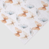 Peach Blue Butterflies Baby Shower 薄葉紙 (詳細)