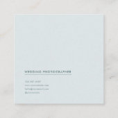 Peach Blue Landscape Gold Frame Watercolor Elegant スクエア名刺 (裏面)