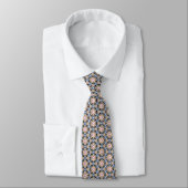 Peach Blue Lilac Circular Flourish Neck Tie ネクタイ (タイ)