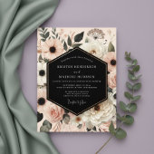 Peach Blush Botanical Romance Wedding 招待状