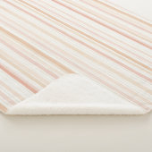 Peach Blush Cream Stripes シェルパブランケット (3/4)