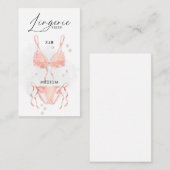 Peach Blush Lingerie Bridal Shower Size  エンクロージャーカード (正面/裏面)