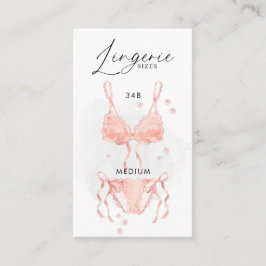 Peach Blush Lingerie Bridal Shower Size  エンクロージャーカード